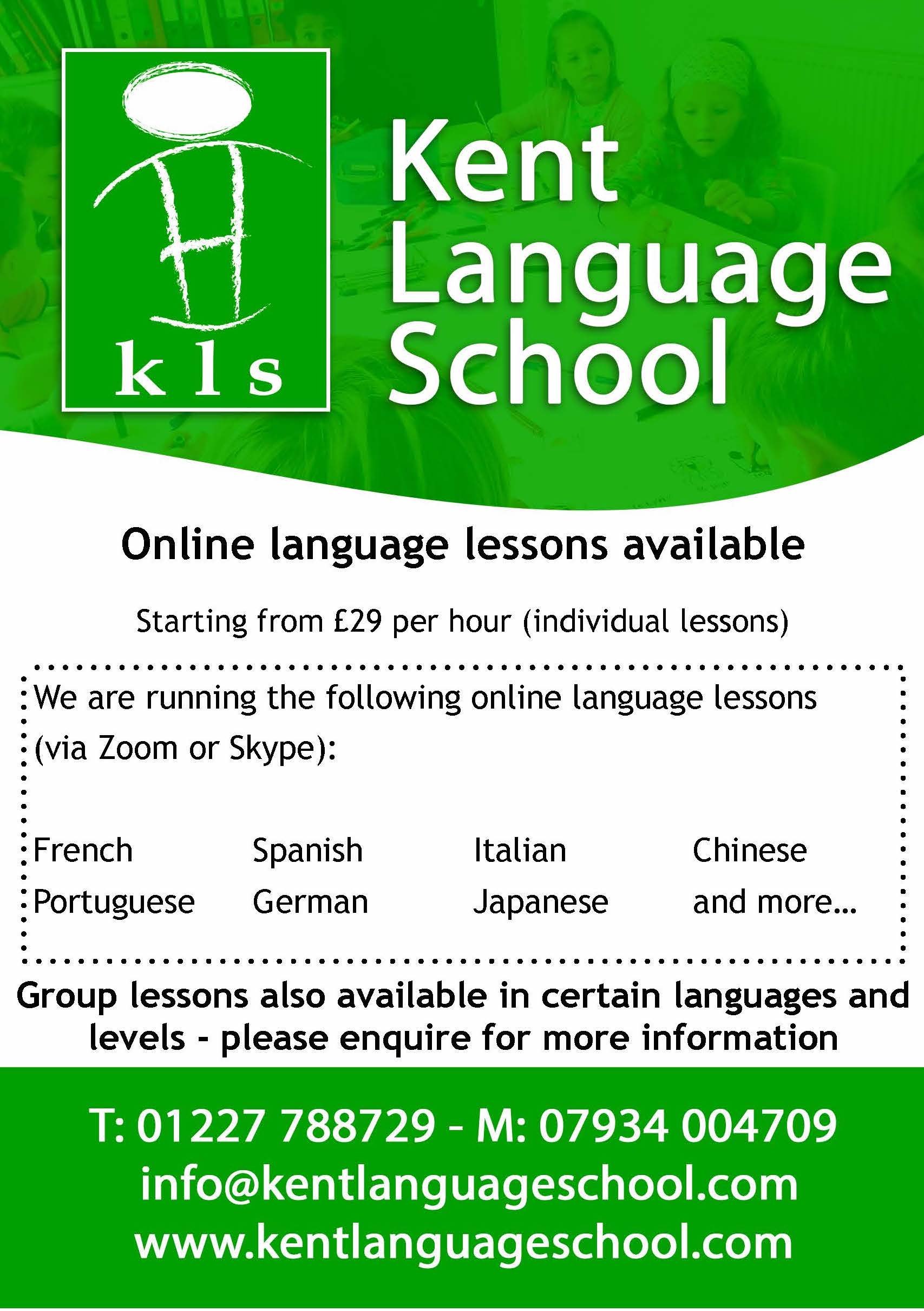 Online language lessons kls kent language school